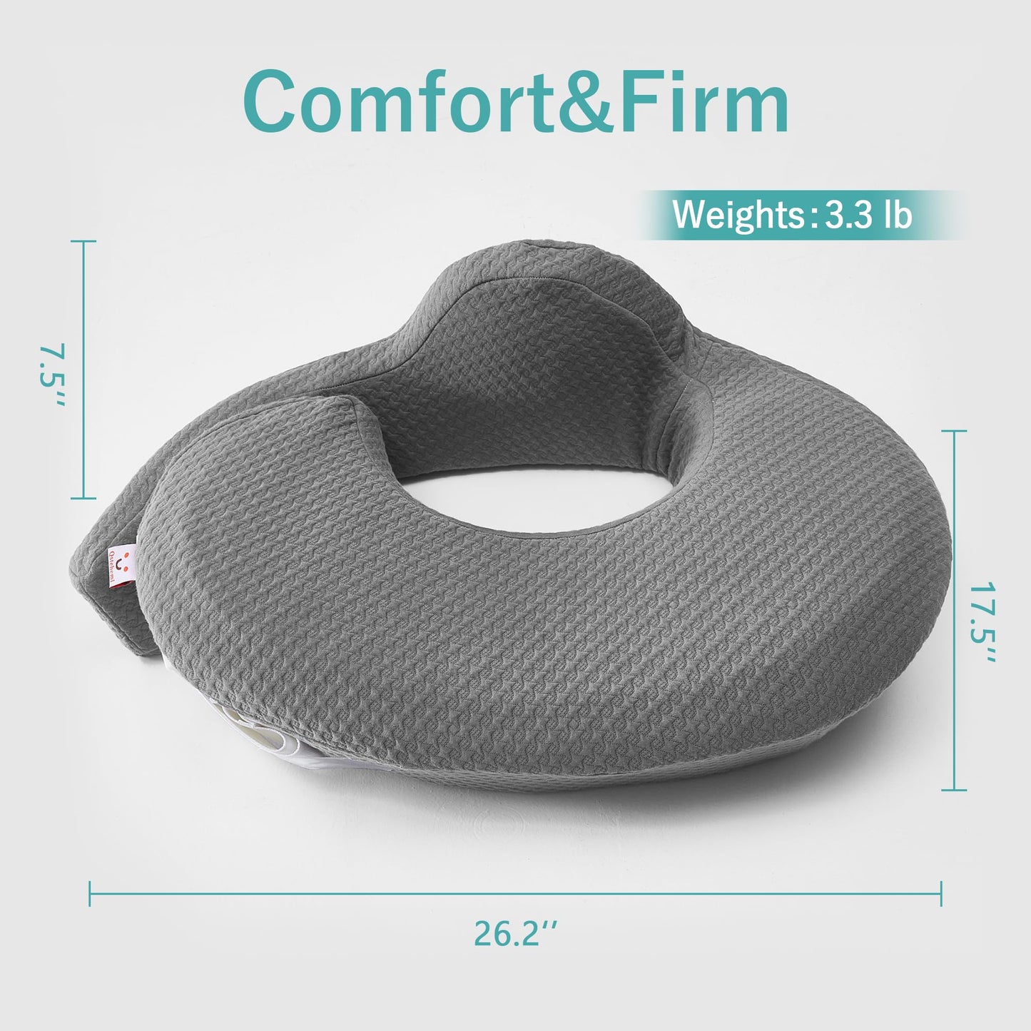 Qsteheml Nursing Pillow For Breastfeeding - Adjustable Breastfeeding Pillows For Women With More Support & Removable Cover, Baby