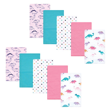 Hudson Baby Unisex Baby Cotton Flannel Burp Cloths, Cuteasaurus, One Size