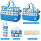 Kocaso Diaper Bag Tote Set For Baby Boy,5 Piece Diaper Changing Totes Set With Changing Pad, Large Travel Diaper Tote For Mom An