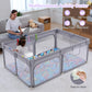 Dripex Baby Playpen, 71'  47' Play Pens For Babies And Toddlers, Safe Anti-Fall Play Yard With Gates, Baby Fence With Breathab