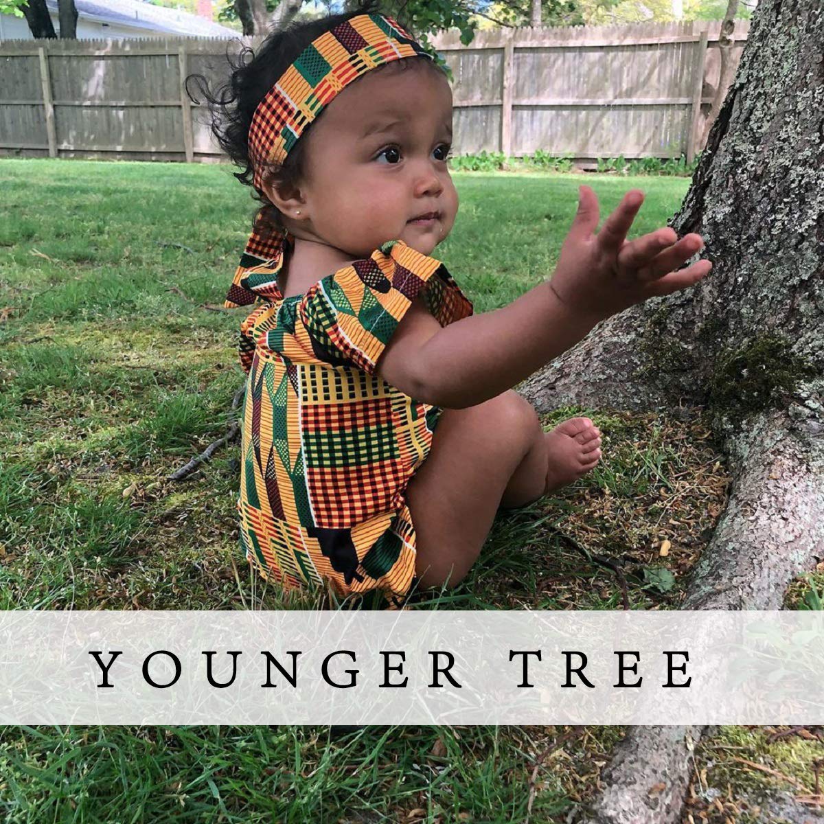 Younger Tree African Baby Clothes Girl Dashiki Ankara Outfit Set (0-3 Months, Romper)