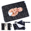 Flockthree Waterproof Baby Diper Changing Pad With Storage Bag (28.7' X 19.7') Washable Wipeable Reusable Leak Proof Diaper Tr