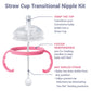 Anpei Straw Sippy Cup Transitional Nipple Kit Bundle Compatible With Comotomo Baby Bottles, 5 Oz And 8 Oz | Value Bundle 2 Kits