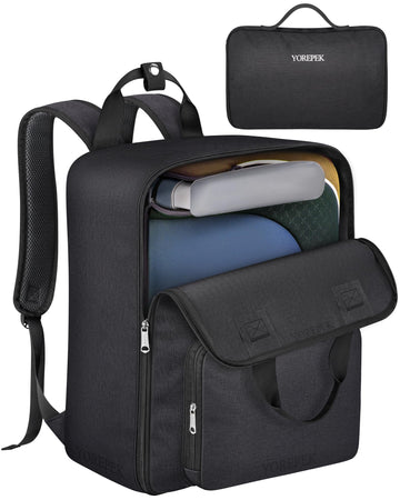 Yorepek Backless Booster Car Seat Travel Bag Backpack For Airplane, Foldable Booster Car Seat Cover With Lauggage Strap, Compact
