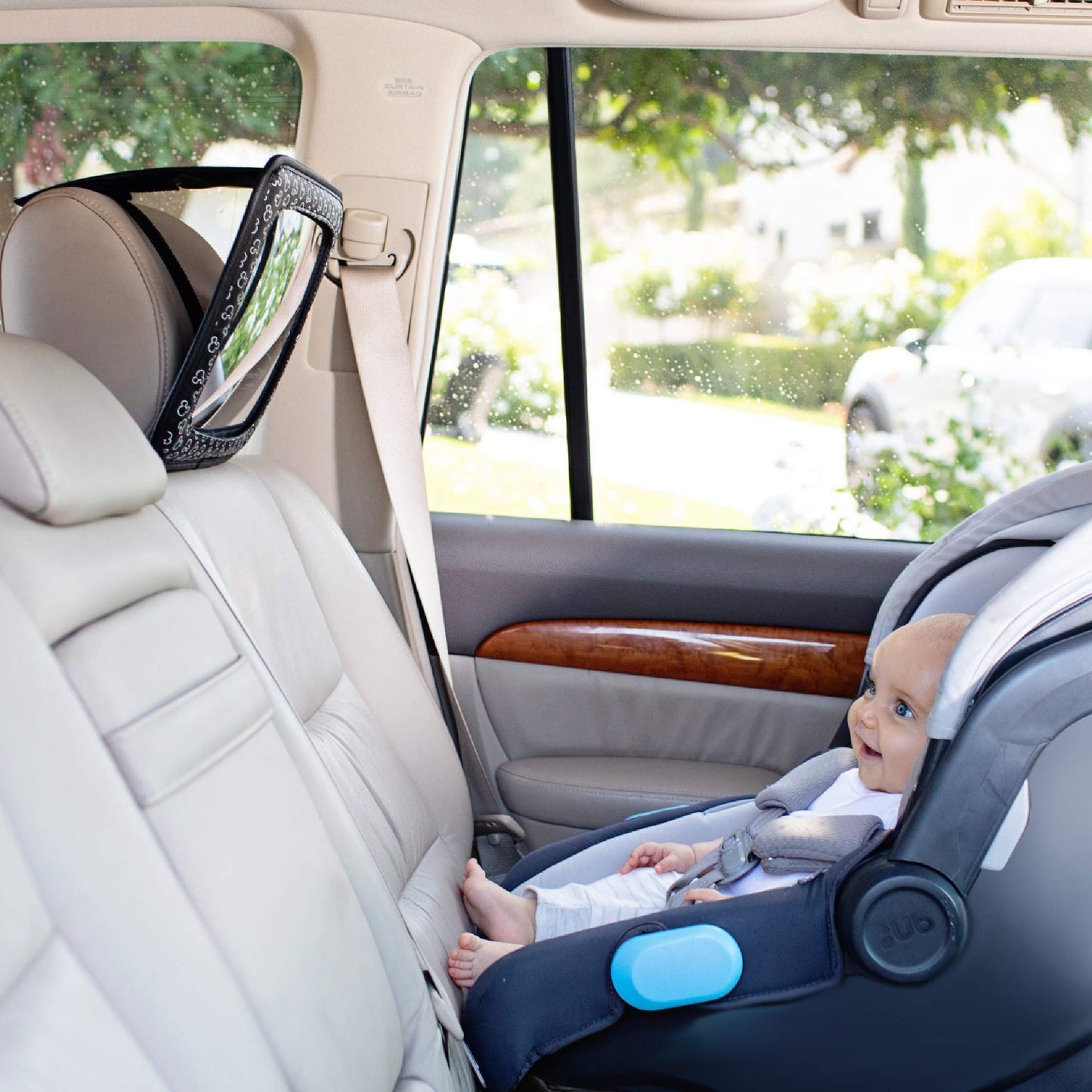 Disney Baby By J.L. Childress Adjustable Baby Car Mirror - For Rear Facing Infant, Child - Wide View, Shatterproof Car Mirror Fo