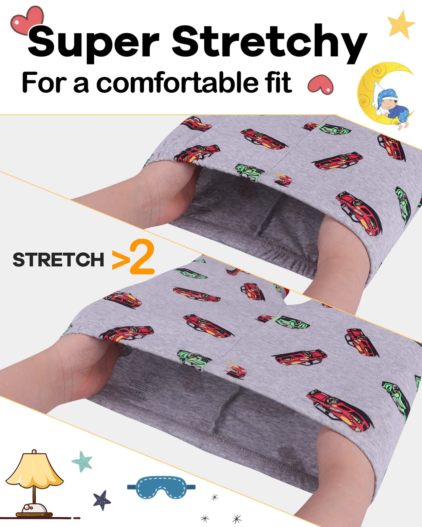 Daughter Queen Boys Pajamas 18-24 Months Summer Pjs Cars Pj Sets Baby Toddler Cotton Short Sleeve Sleepwear Jammies Race Cars Cl