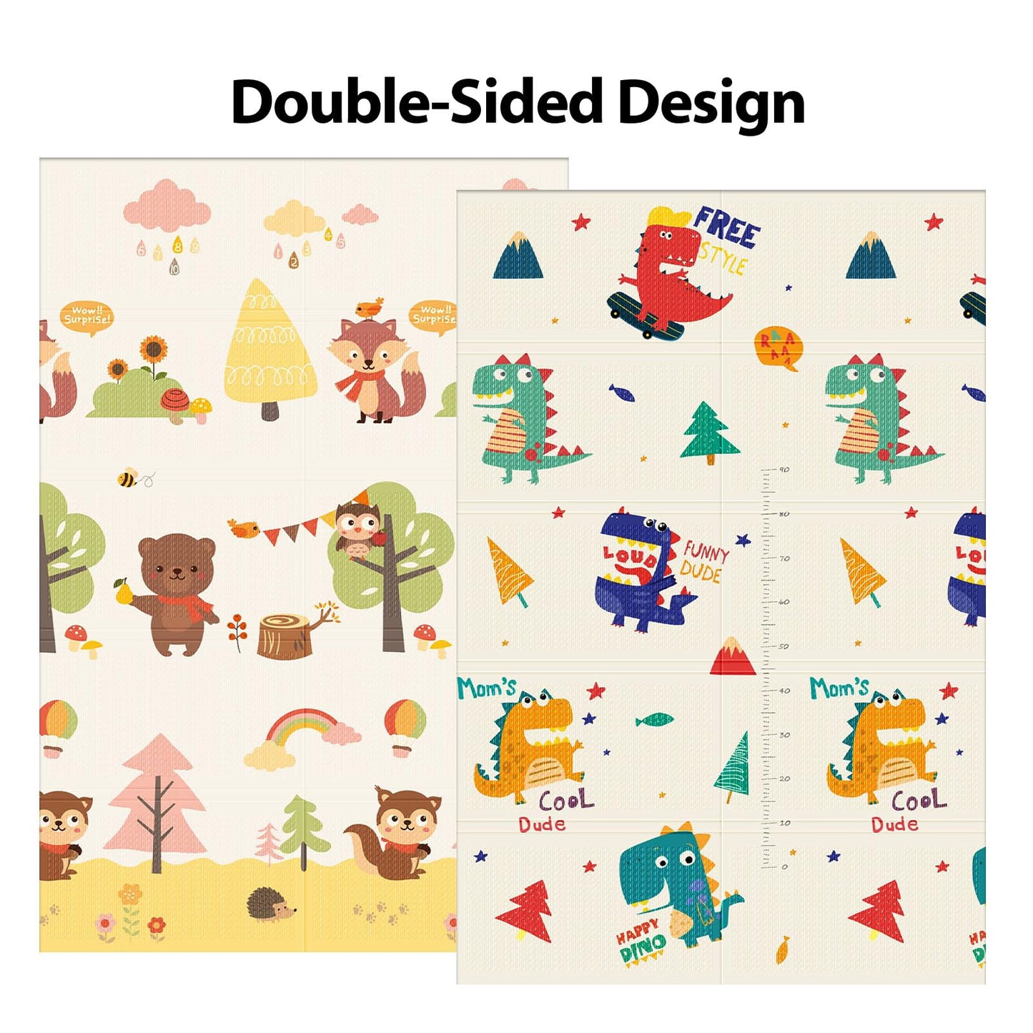 Baby Play Mat, 74 X 50 Inch Play Mat Perfect For Use Baby Playpen, Foldable Baby Foam Playmat For Floor, Portable Waterproof Act