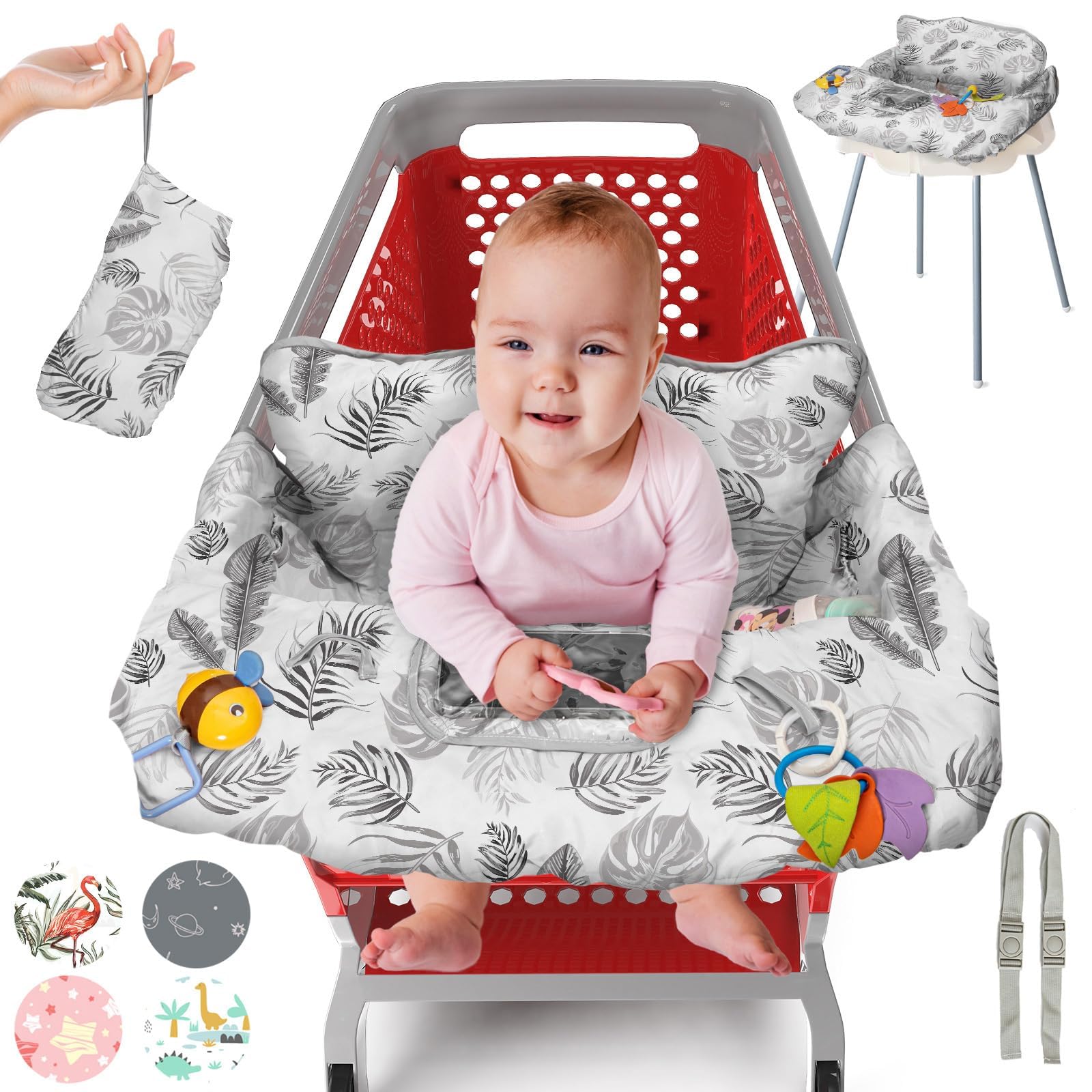 Shopping Cart Cover For Baby Pillani, High Chair Covers For Baby Restaurant Seat, Grocery Cart Cover For Baby Girl & Boy, Market