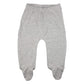 123 Bear Baby Soft Cotton Spandex Pants With Feet (Gray Stripe 4-Pack, 0-3 Months)