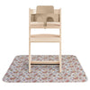 Mushie Baby Splat Mat 42.5X42.5 Inch (Retro Flowers) | Water Resistant For Under High Chair And Infant Play