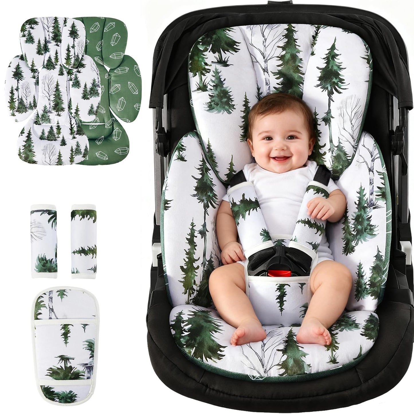 Infant Car Seat Insert for Newborn,Preemie Newborn Infant Insert, Newborn Car Seat Insert Head Body Support for Stroller, Baby S