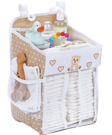 Cradle Star Hanging Diaper Caddy - Baby Shower Gifts Diaper Organizer For Changing Table - Hold 50+ Diapers - Nursery Baby Essen