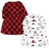 Hudson Baby Baby Girls' Cotton Dresses, Christmas Scene, 2T