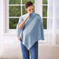 Knit Nursing Cover For Baby Breastfeeding, Breathable And Soft, Wide Neck With Stretch For Easy View (Blue)