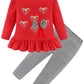 BOMDEALS Adorable Cute Toddler Baby Girl Clothing 2pcs Outfits(Red,90,21003b)