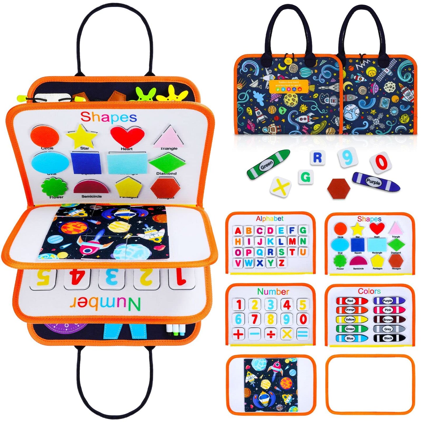 Toddler Busy Board, Montessori Busy Board for Toddlers 3+ Years Old, Sensory Activity Board for Fine Motor Skills, Sensory Board