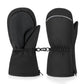 MoKo Toddlers Winter Mittens, Non-Slip Waterproof Snow Gloves Dinosaur with Zipper Warm Velvet Cloth Ski Gloves for Ages 6-8 Tod