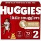 Huggies Size 2 Diapers, Little Snugglers Baby Diapers, Size 2 (12-18 Lbs), 72 Count