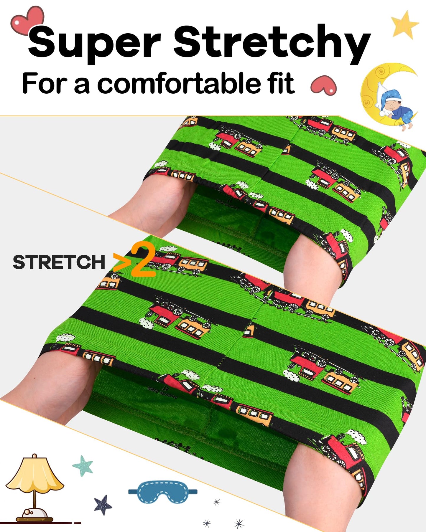 Daughter Queen Boys Pajamas 18-24 Months Summer Pjs Train Pj Sets Baby Toddler Cotton Short Sleeve Sleepwear Jammies Steam Train