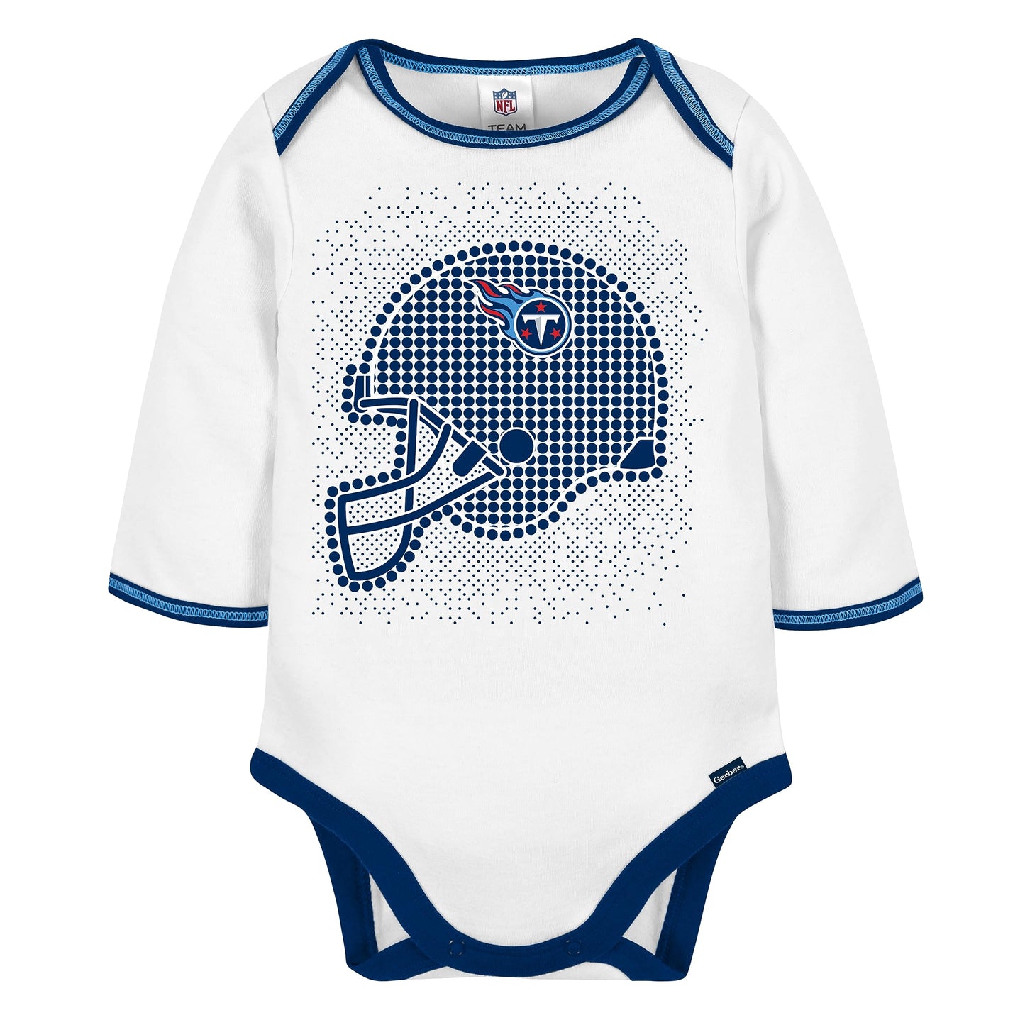 Gerber Nfl Baby Boys' 3Pc Bodysuit, Footed Pant, & Cap Set, Tennessee Titans, 0-3 Months
