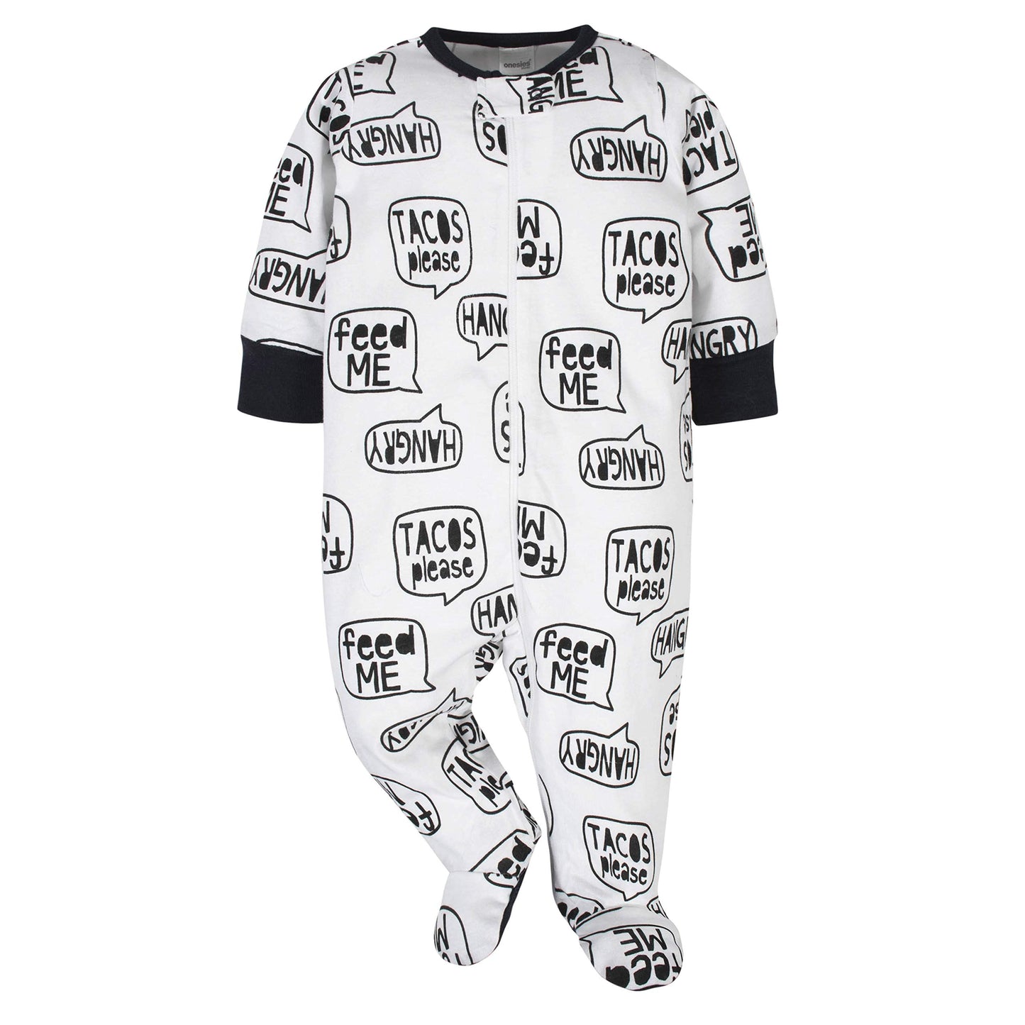 Onesies Baby Boys 4-Pack 'N Plays Footies And Toddler Sleepers, Gold Hungry, 0-3 Months Us