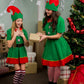 Child Holiday Elf Costume Dress And Hat Elf Costume For Girls