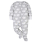 Gerber Unisex Baby 4 Pack Sleep 'N Play Footie Sheep Grey 0-3 Months