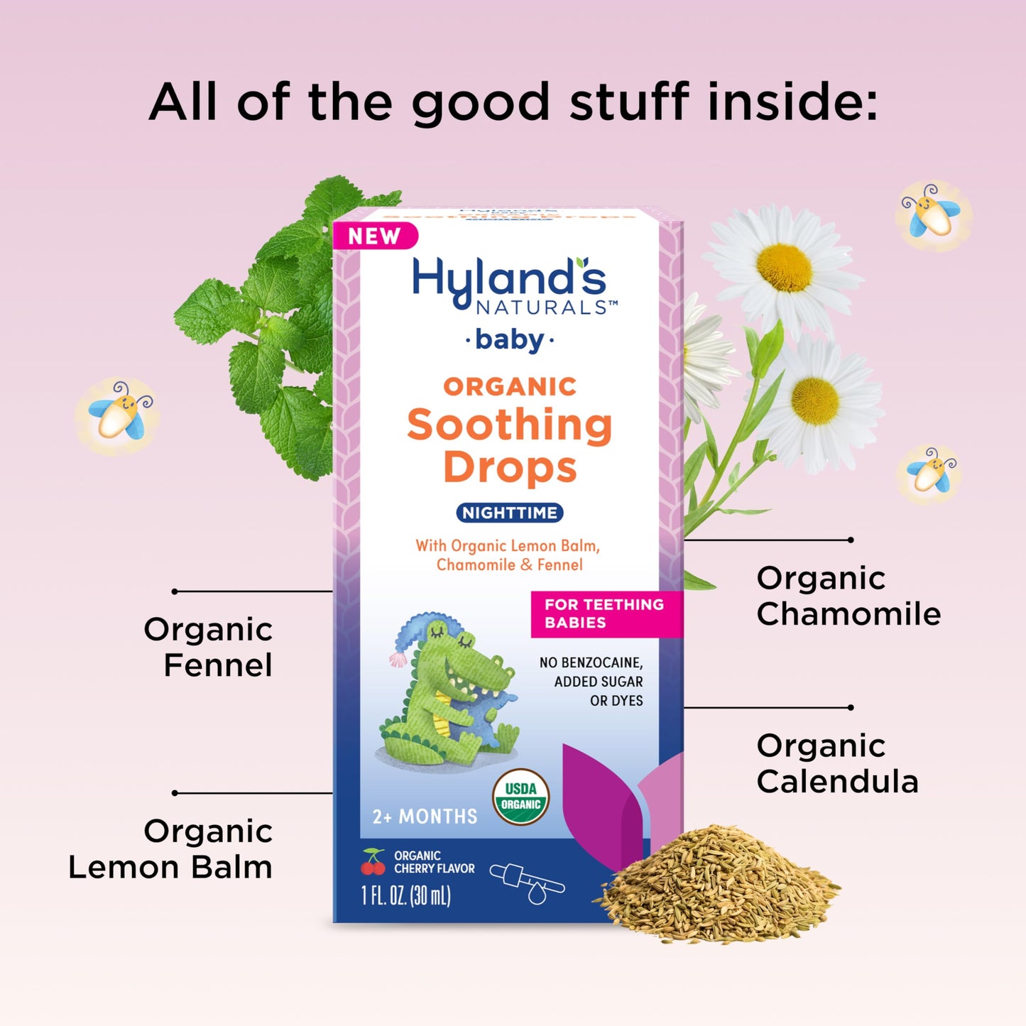 Hyland'S Baby - Organic Nighttime Soothing Drops For Oral Discomfort, 1 Oz