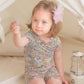 Vaenait Baby Short Sleeve Summer Sleepwear Pajamas 2Pcs Set Shirring Floral-Short M