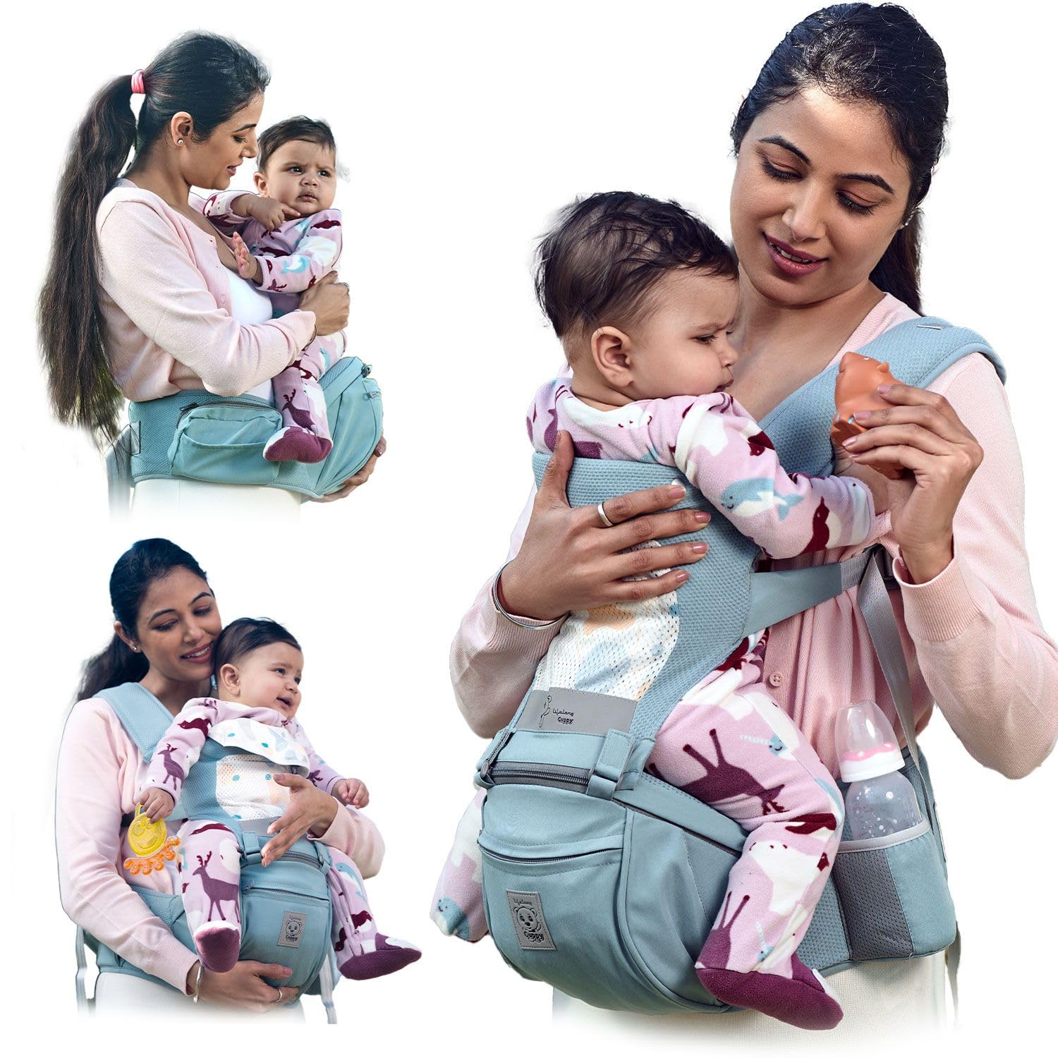 Lifelong Baby Carrier For 0 To 3 Year Baby With Hip Seat, Ergonomic Adjustable Belt, Newborn Infant Basket Wrap, Breathable Trav