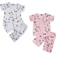 Erminio Palamino Printed Soft Cotton Nightsuit for Girls  Cute & Comfortable  Combo of 2 (Pink & Lavender)  Kids Nightwear