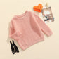 Baby Girl Boy Knit Sweater Blouse Pullover Sweatshirt Warm Crewneck Long Sleeve Tops For Infant Toddler (A-Pink, 0-3 Months)
