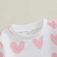 Kupretty Toddler Baby Girl Valentines Day Outfits Heart Waffle Knit Sweatshirts And Pants Set Fall Winter Spring Clothes (Baby P