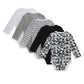 Hanes Baby Girls Bodysuits, Ultimate Flexy Infant Long Sleeve 5-Pack, White/Grey/Black, 0-6M Us