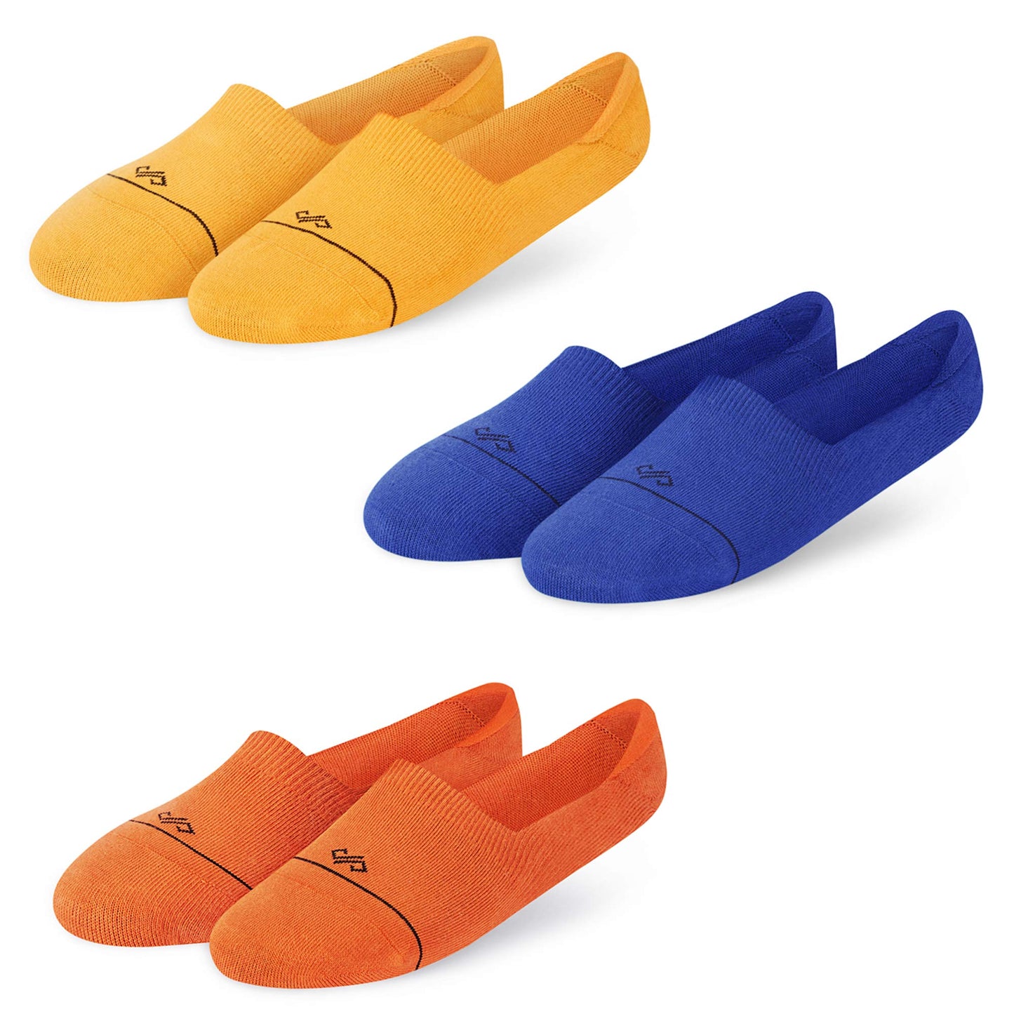 Dynamocks MenS And WomenS Combed Cotton Loafer Socks With AntiSlip Silicon (Pack Of 3) (Multicolour, Free Size)