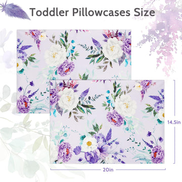 2 Pack Toddler Pillowcase, Travel Pillow Case Cover 14X20 Inches, Ultra Soft Baby Kids Pillowcase Fit Pillow 14'X19', Small Pi