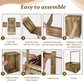 Snpwne Wooden Baby Shower Crate Baby Basket With Handle, Baby Storage Crate, Baby Welcome Box, Newborn Boy Girl Welcome Gift Bas