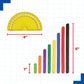 LEARNING ADVANTAGE GeoStix Basic Set - 80 Construction Sticks - 24 Activity Cards - 2 Protractors - Build 2D Shapes and Measure