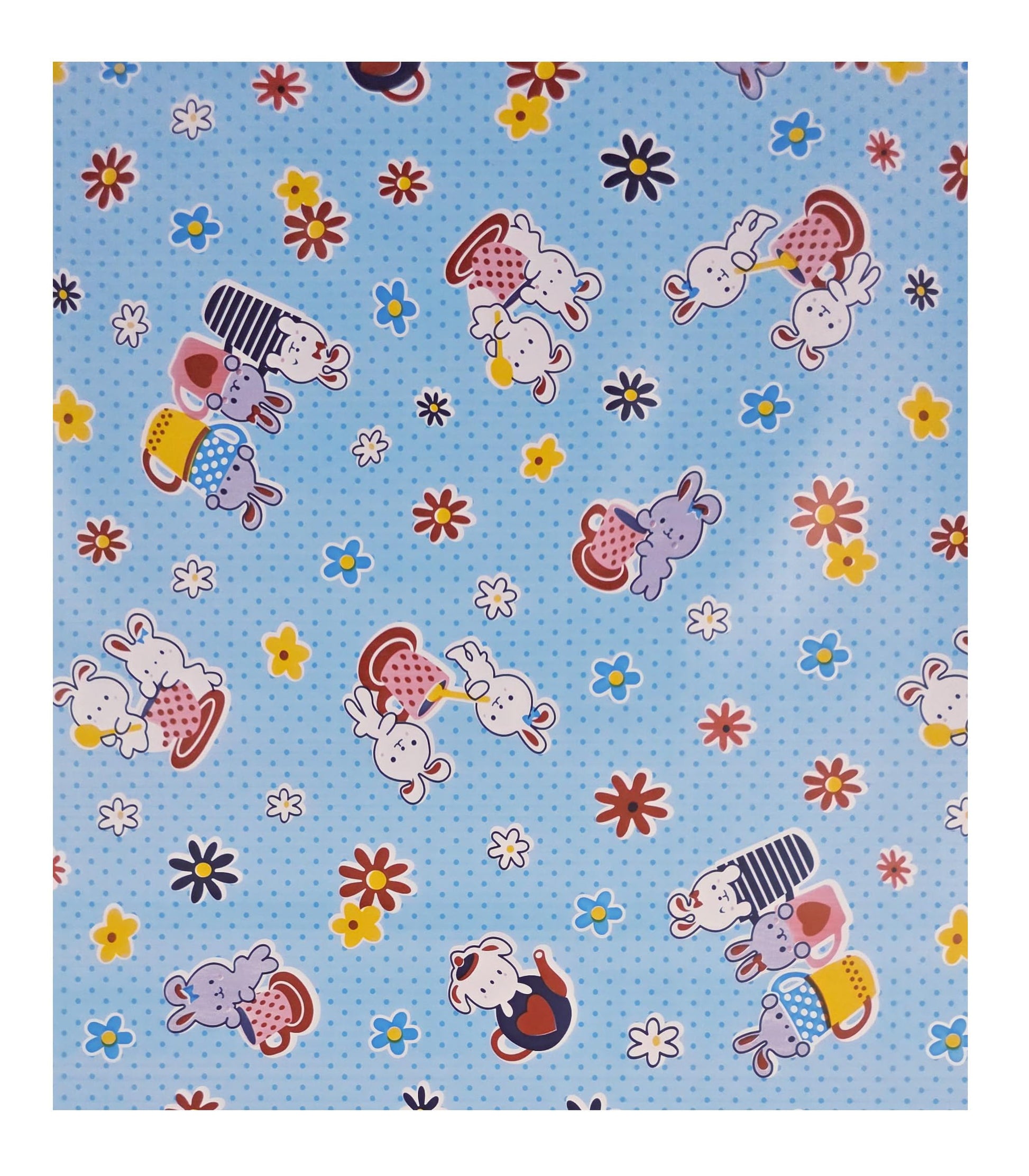 Pookie Plastic Sheet | Rubber Sheet For Babies | Bed Wetting Protector | 012 Months | 90 X 90 Cm (Blue Bunny)
