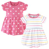 Hudson Baby Infant And Toddler Girl Cotton Dresses Candy Stripes, 2 Toddler