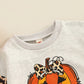 Lamuusaa Newborn Baby Girl Boy Halloween Outfits Long Sleeve Pumpkin Romper Sweatshirt Oversized Sweater Fall Tops