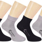 Footprints Organic Cotton Odour Free Ankle Formal Unisex Socks  Pack Of 4 Pairs (2Black2Grey)