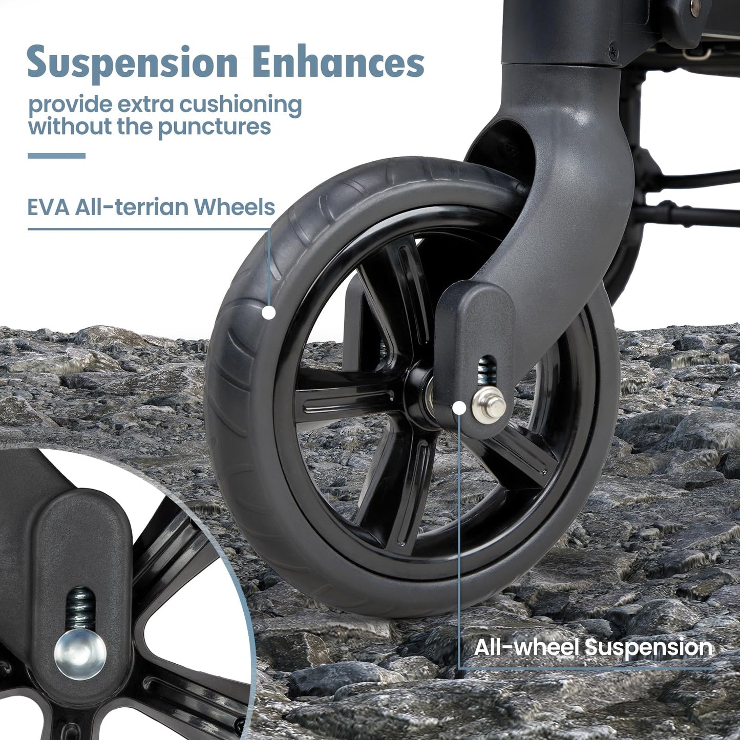 Ztdm Wagon Stroller For 2 Kids, High Seat & 5 Point Harness, Foldable All-Terrain Wagon For Toddler With Canopy, Parent Organize