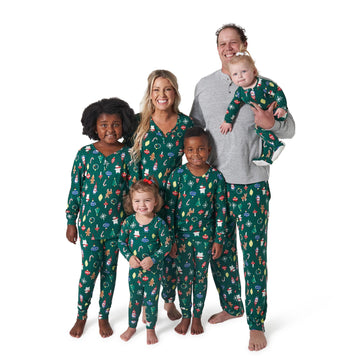 Gerber Unisex Baby Women'S 2-Piece Holiday Family Matching Pajamas, Ornaments