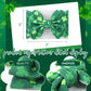 Yanjie 7 ' St.Patrick 'S Day Large Bow For Baby Girl Headband Newborn Infant Kids Shamrock Double Layer Messy Bow Headwrap