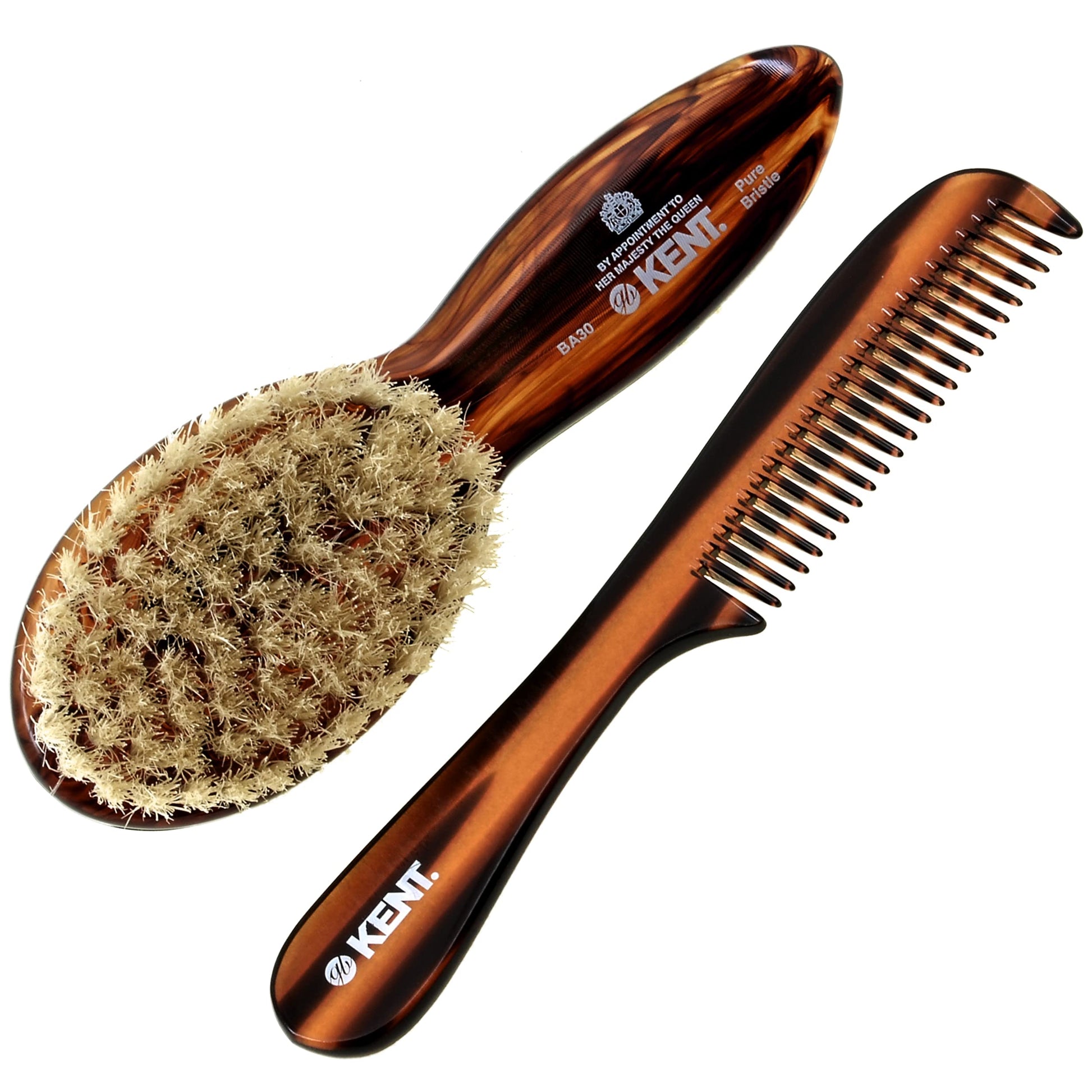 Kent Ba30 Cradle Cap Baby Hair Brush With Ultra Soft Natural Bristles And Smooth Cradle Cap Comb, Baby Essentials For Newborn Ha
