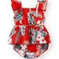 Patpat Matching Family Hawaiian Outfits - Mommy And Me Hawaiian Dress Matching Set Tropical Palm Leaf Print Summer Dress Sundres