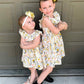 Toddler Girl Sundress 4T Girls Wildflower Floral Casual Dresses 4-5T Girls Ruffle Neck Sleeveless Beach Dress For Spring Summer