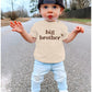 Sanixjoo Toddler Big Brother Shirt Kids Big Bro T Shirt Baby Boy Promoted To Big Brother Announcement Short Sleeve Tee(Light Kha