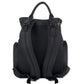 Modern Quilted Diaper Bag Backpack And Multipurpose Travel Drawstring Baby Bag - 3 Piece Set (Black)